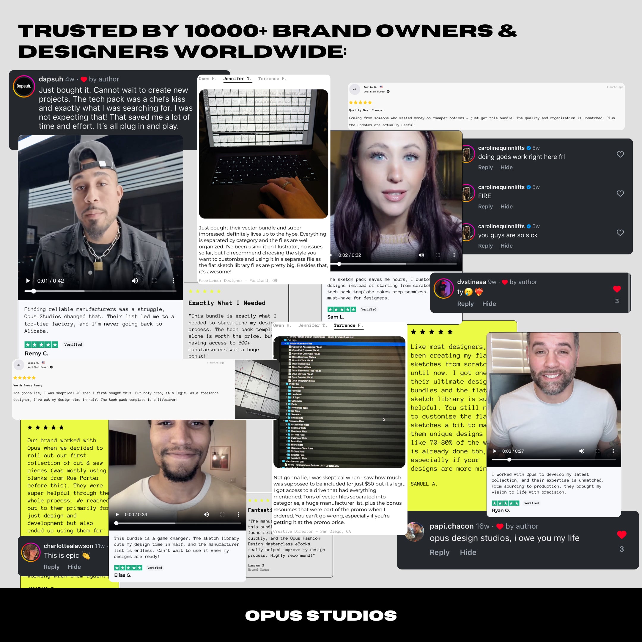 OPUS Professional Flat Sketch & Manufacturer Bundle (600+ Design Mockups & 600+ Trusted Factories)