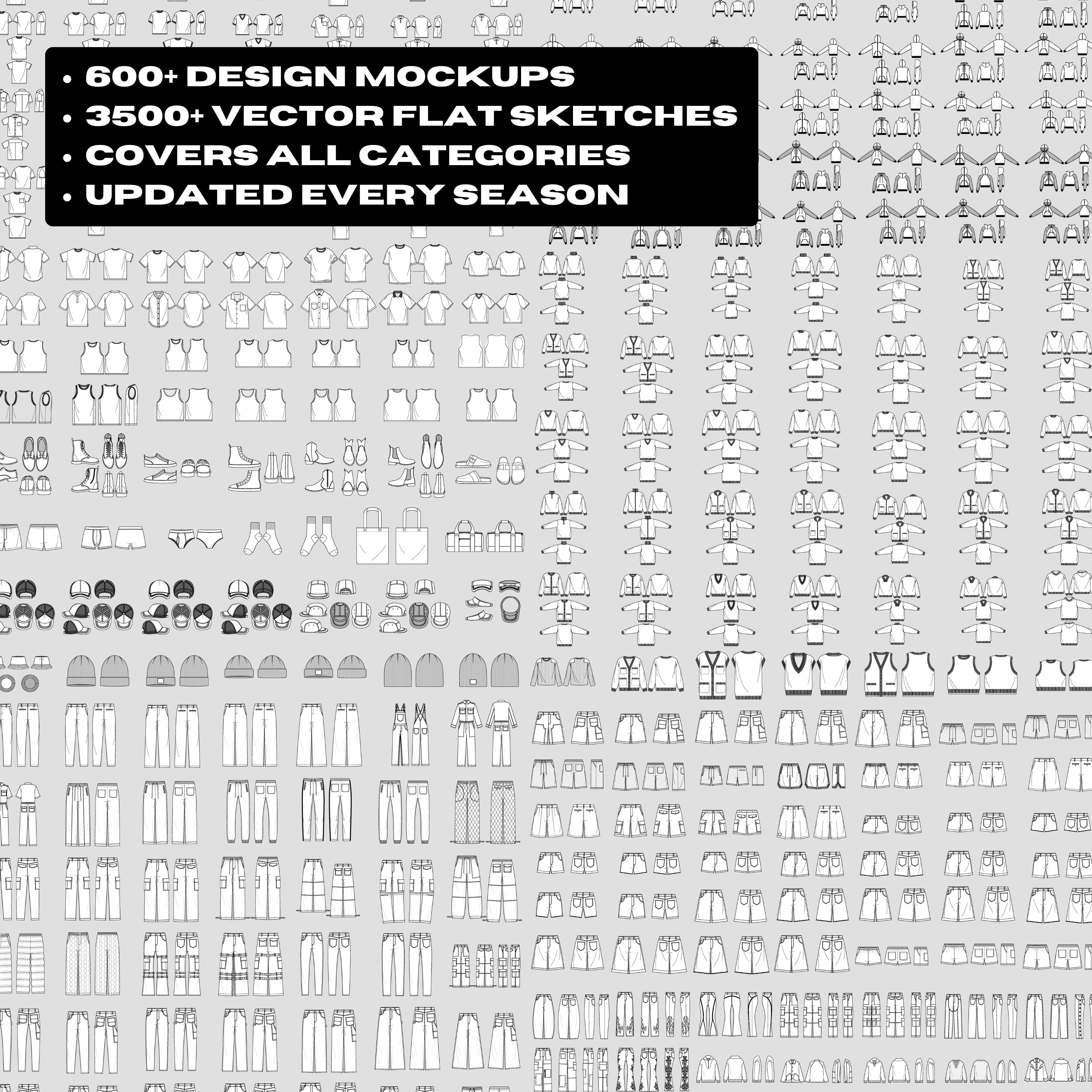 OPUS Professional Flat Sketch & Manufacturer Bundle (600+ Design Mockups & 600+ Trusted Factories)