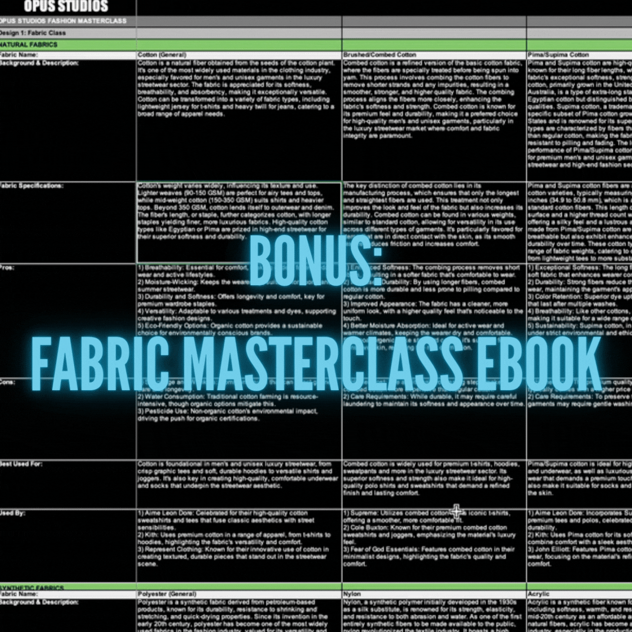 OPUS Ultimate Flat Technical Sketch Bundle + 500 OPUS Vetted Low MOQ Manufacturers